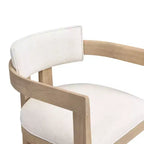 Olivia, juego de 3 sillas de madera tapizadas con estructura metálica