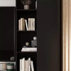 Mueble de TV envolvente grande para centro de entretenimiento con almacenamiento e iluminación ambiental
