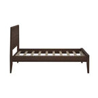 Estructura de cama matrimonial de madera maciza Duo con cabecero de panel