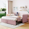 Velvet Twin Daybed with Hidden Trundle - Elegant & Space-Saving