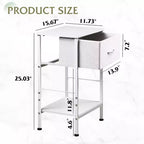 Mesa auxiliar con cajón de tela para almacenamiento, mesita de noche con marco de acero, mesa auxiliar para dormitorio, dormitorio universitario, fácil montaje