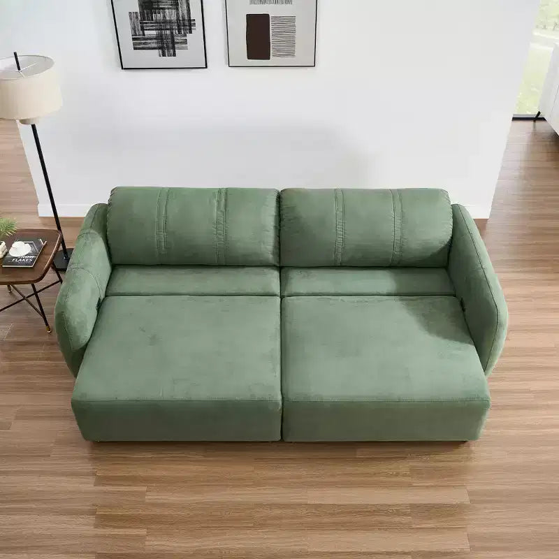 Sofá cama convertible eléctrico 2 en 1 Big de 98.5 pulgadas, sofá cama extraíble con 4 puertos USB