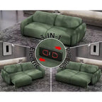 Sofá cama convertible eléctrico 2 en 1 Big de 98.5 pulgadas, sofá cama extraíble con 4 puertos USB