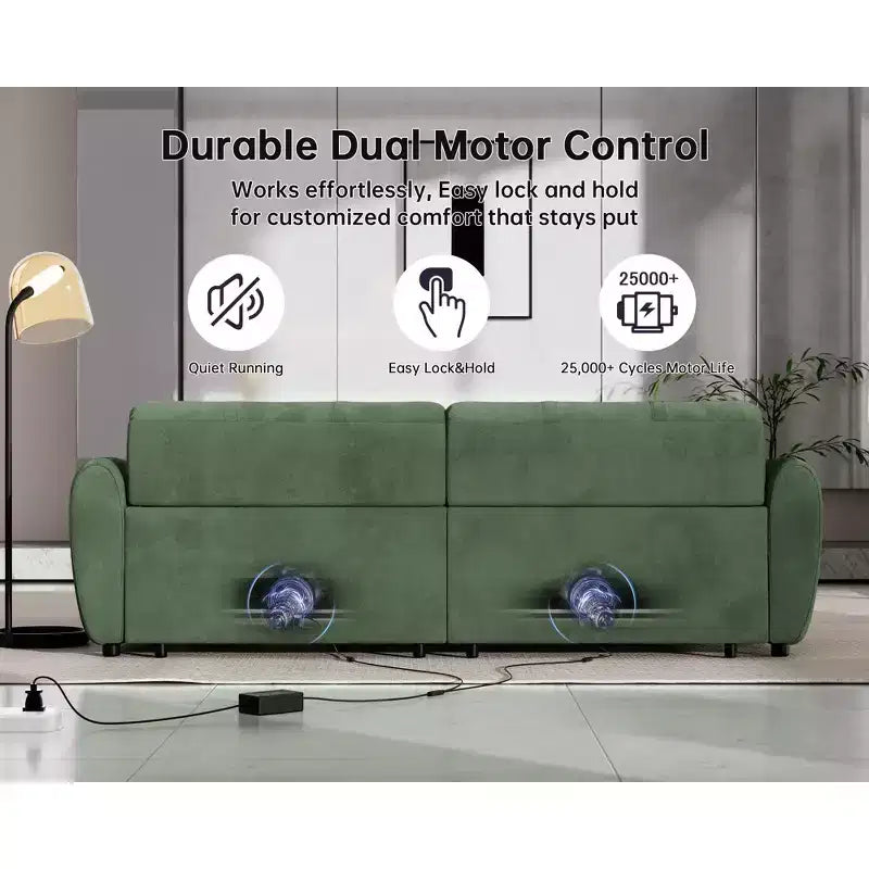 Sofá cama convertible eléctrico 2 en 1 Big de 98.5 pulgadas, sofá cama extraíble con 4 puertos USB