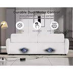 Sofá cama convertible eléctrico 2 en 1 Big de 98.5 pulgadas, sofá cama extraíble con 4 puertos USB