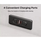 Sofá cama convertible eléctrico 2 en 1 Big de 98.5 pulgadas, sofá cama extraíble con 4 puertos USB