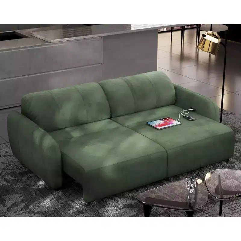 Sofá cama convertible eléctrico 2 en 1 Big de 98.5 pulgadas, sofá cama extraíble con 4 puertos USB