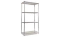 Alera NSF Certified Industrial Four-Shelf Wire Shelving Kit, 36w x 18d x 72h, Silver