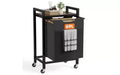 MAYEERTY Laundry Hamper with 4 Pull-Out Removable Bags, Clothing Sorter with Shelf and Wheels