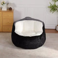 Oversized Bean Bag Chairs,Multicolor Faux Fur Couch Filled with Shredded Sponge,Large Lounger Sofa For Living Room,No Assembly Required
