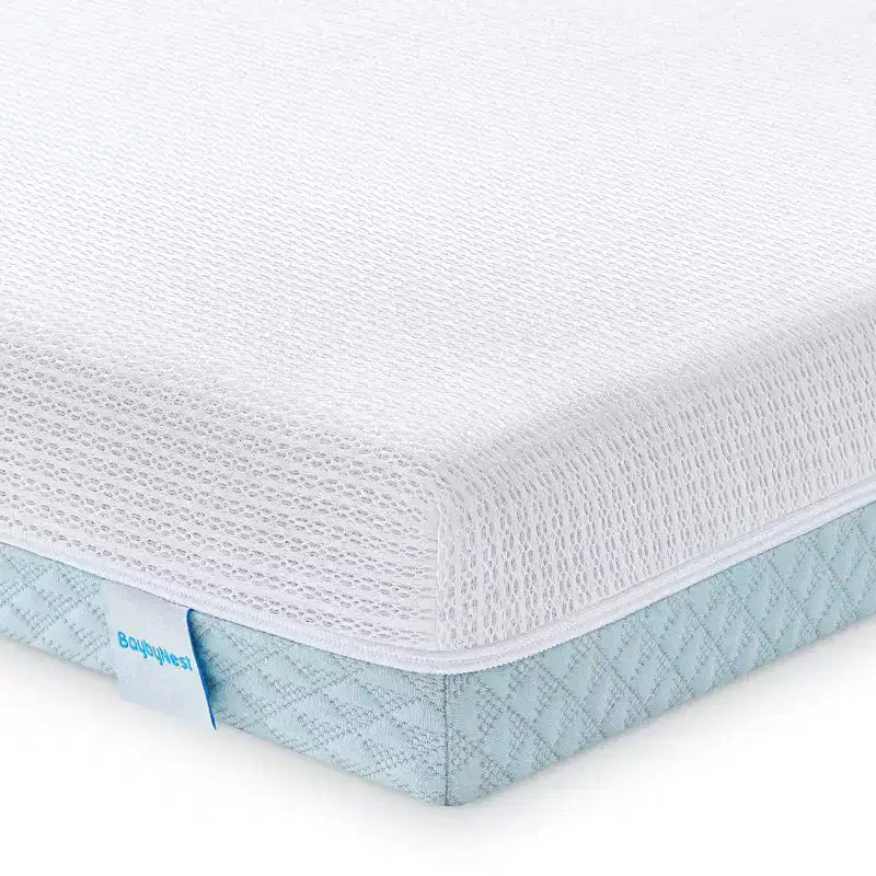 BaybyNest Crib Mattress 52x27.5x6 with Lyocell Cover - Dual-Sided Comfort, Breathable Gel Memory Foam Inner & Washable Cover, Fits Standard Cribs