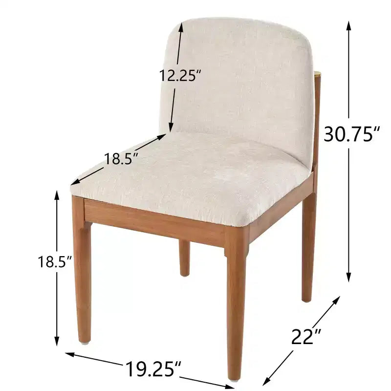 Jodie Sillas de comedor tapizadas de madera de caucho con respaldo de cuerda trenzada (paquete de 2)