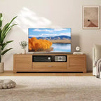 Mueble de TV para televisores de hasta 80'' con cajón, orificio para cables, centro de entretenimiento para dormitorio