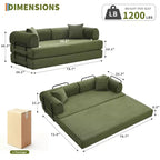 Sofá Cama Convertible de Suelo con Asiento Profundo y Confort de Pana