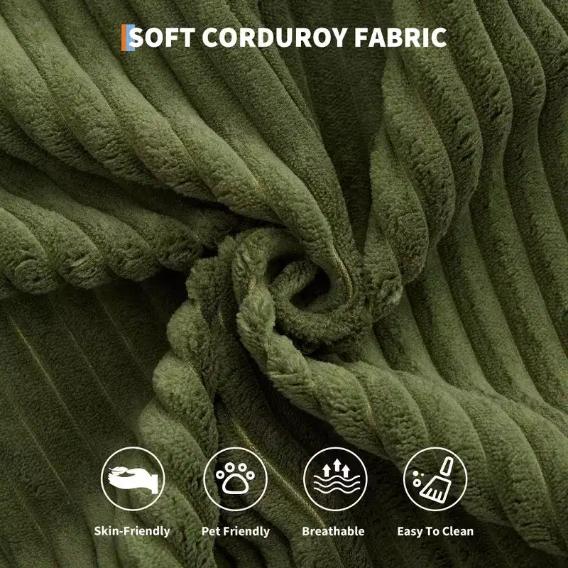 Sofá Cama Convertible de Suelo con Asiento Profundo y Confort de Pana