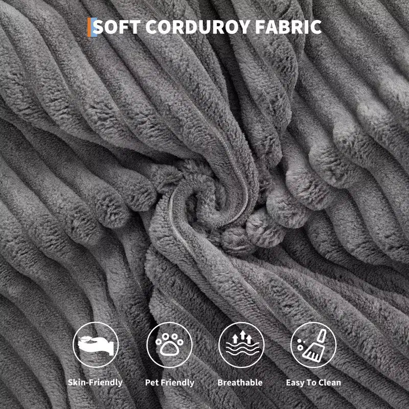 Sofá Cama Convertible de Suelo con Asiento Profundo y Confort de Pana