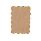 Espejo de pared de madera maciza ondulado de 40 x 28 pulgadas, espejo decorativo rectangular grande y moderno para sala de estar o entrada