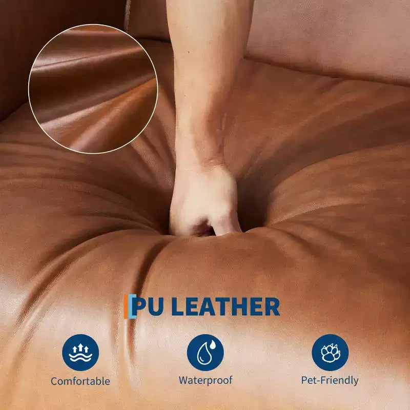 Sillón Reclinable, Silla Mecedora Giratoria 360° para Guardería con Apoyabrazos Acolchados y Asiento Profundo, Sillón Reclinable Tapizado en Cuero PU