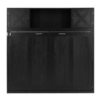 Cama armario Murphy Queen, Cama Murphy tamaño Queen con gabinetes de almacenamiento, Cama de pared de madera Queen, Marco de cama Murphy con arcón
