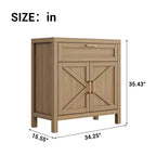 Aparador tipo alacena de granja con cajón, consola de almacenamiento con estante ajustable para cocina, comedor, entrada o cafetería