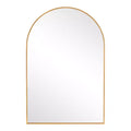 HomeRoots 36 Gold Metal Arch Framed Bathroom Vanity Mirror