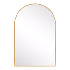 HomeRoots 36 Gold Metal Arch Framed Bathroom Vanity Mirror