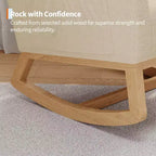 Moderna mecedora para guardería, mecedora tapizada con bolsillo lateral y patas de madera, cómoda mecedora para sala de estar, dormitorio