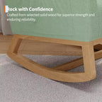 Moderna mecedora para guardería, mecedora tapizada con bolsillo lateral y patas de madera, cómoda mecedora para sala de estar, dormitorio
