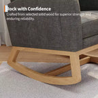 Moderna mecedora para guardería, mecedora tapizada con bolsillo lateral y patas de madera, cómoda mecedora para sala de estar, dormitorio