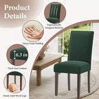 Sillas de comedor ergonómicas de terciopelo con cojín grueso y patas de madera maciza para comedor y sala de estar