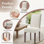 Sillas de comedor ergonómicas de terciopelo con cojín grueso y patas de madera maciza para comedor y sala de estar