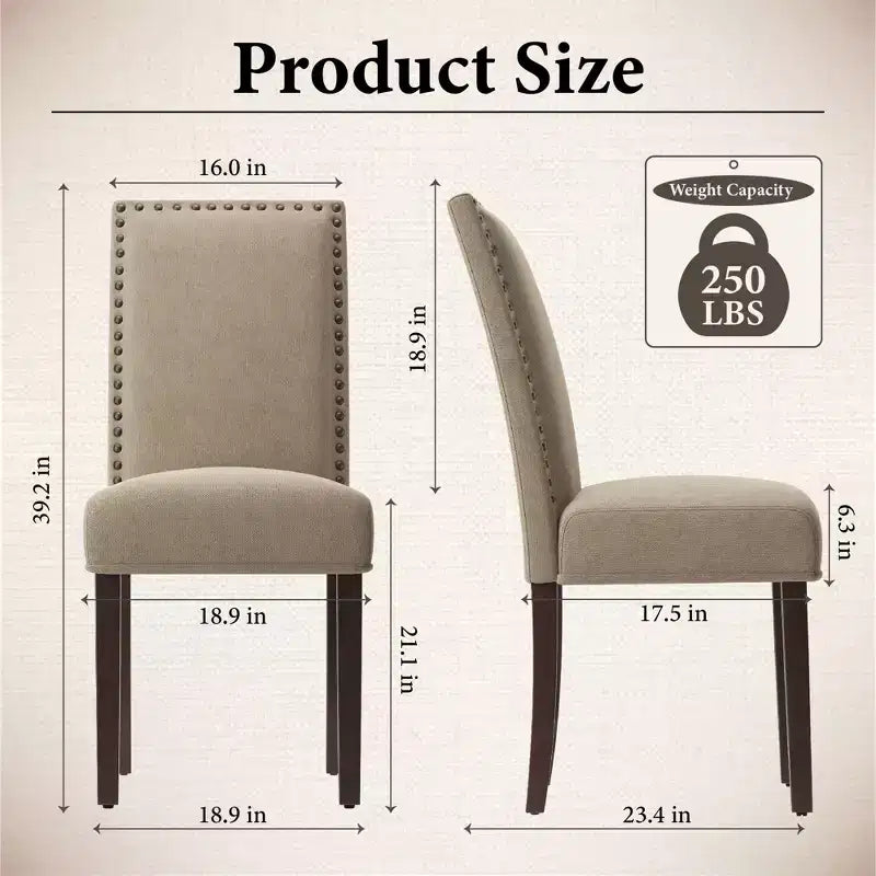 Sillas de comedor ergonómicas de terciopelo con cojín grueso y patas de madera maciza para comedor y sala de estar