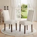 Ergonomic Velvet Dining Chairs with Thick Cushion & Solid Wood Legs for Dining Room and Living Room