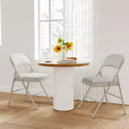 8 sillas de comedor plegables con asiento y respaldo acolchados, sillas de acero apilables