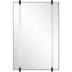 Uttermost Ladonna Matte Black 24 x 37 Rectangular Wall Mirror