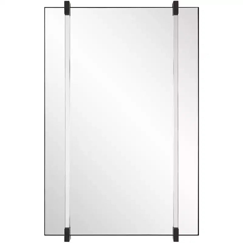 Uttermost Ladonna Matte Black 24 x 37 Rectangular Wall Mirror