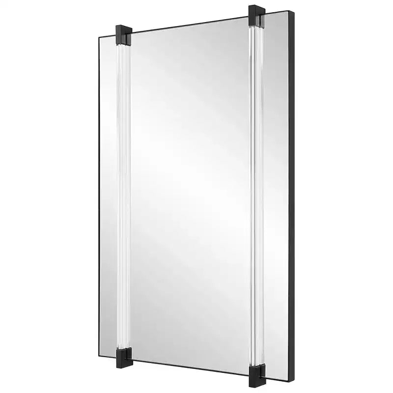 Espejo de pared rectangular Ladonna negro mate de 24 x 37