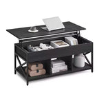 VASAGLE Lift Top Coffee Table, Lift Coffee Table with Storage Shelf, Hidden Compartments and Lifting Top