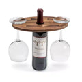 Kalmar Home Solid Acacia Wine Glass Caddy