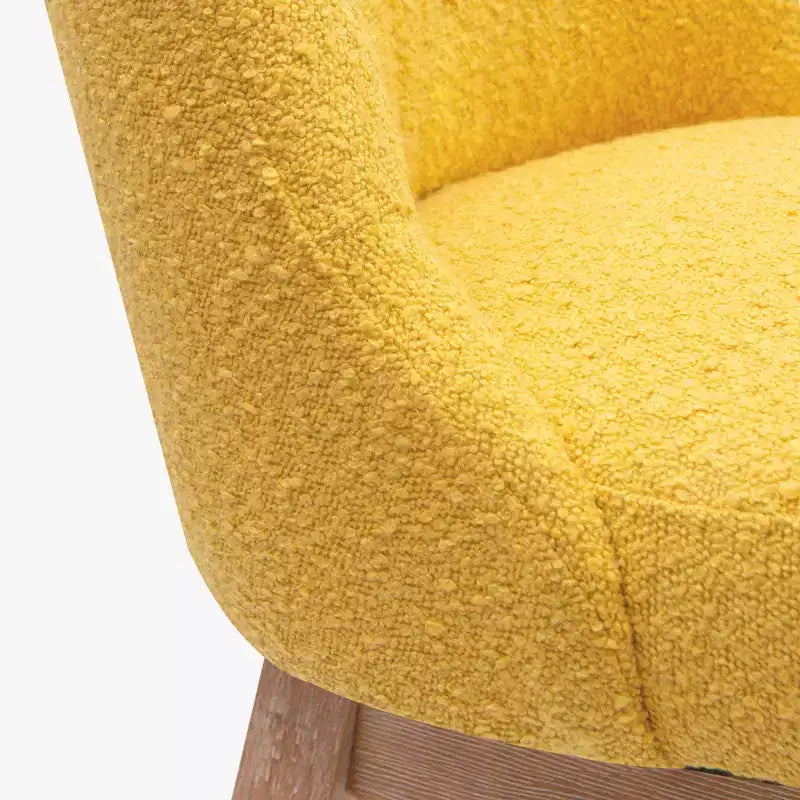 Taburete de bar tapizado giratorio de 26 pulgadas de altura para encimera, mostaza