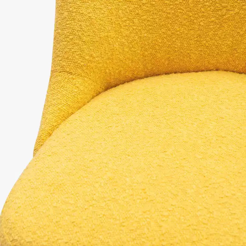 Taburete de bar tapizado giratorio de 26 pulgadas de altura para encimera, mostaza