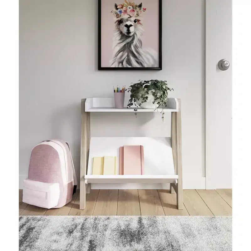 Estantería Pequeña Blariden Casual Blanco/Marrón Claro